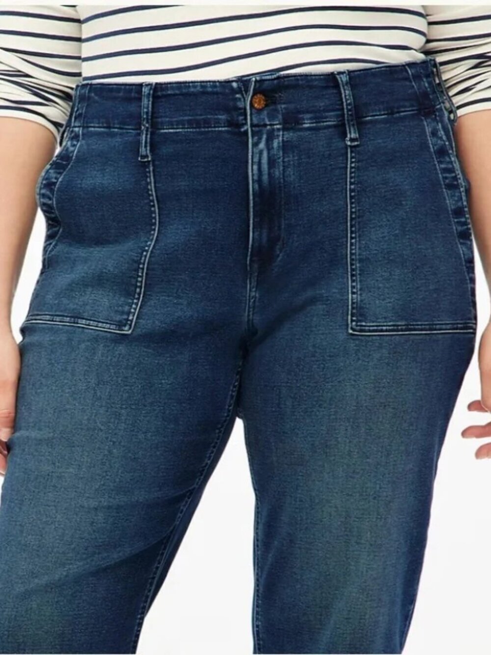 J. Crew Factory Denim Utility Jogger SweatPant Jeans in Signature Stretch 34 Pet - Picture 9 of 10